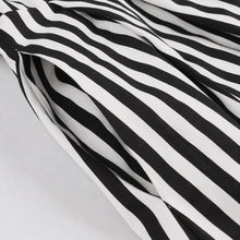 Load image into Gallery viewer, With Pocket Bow Stripe Black 50S Dress