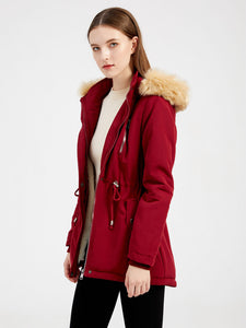 Women's Coat Daily Lamb wool Fall Winter Regular Midi Length Coat Solid Color Oversized Coat