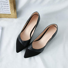 Load image into Gallery viewer, Women&#39;s Heel Chunky Heel Pointed Toe TU Leather
