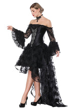 Load image into Gallery viewer, Gothic Costume Halloween Black Strapless Asymmetrical Skirt And Corset