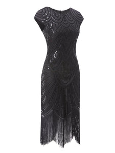 4 Colors 1920s Sequined Flapper Dress