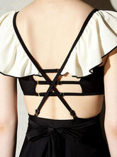 Load image into Gallery viewer, 50S Sweet Ruffles Swimsuit With Adjustable Straps Vintage Swimsuit