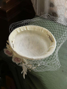 Lace Flover Tulle  Vintage Lace 1950S Hat 