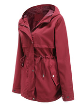 Load image into Gallery viewer, Women&#39;s Jacket Daily Going Out Fall Winter Casual Waisted Solid Color Hoodie Sporty Jacket