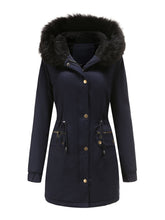 Load image into Gallery viewer, Women&#39;s Parka Coat Street Plush Winter Hoodie Coat Solid Color Oversized Fur Warm Coat