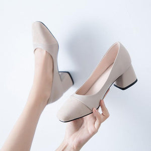 Women's Heel Pointed Toe Chunky Heel PU Leather