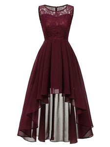 Chiffon Off Shoulder Wedding High Low Hem Prom Dress