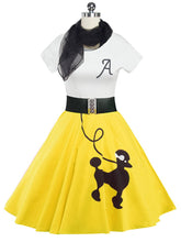 Load image into Gallery viewer, Sweet A Line Short Sleeve Printed Solid Color Vintage Dress