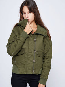 Women's Jacket Street Daily Holiday Fall Winter Turndown Collar Cotton Warm Solid Color Jacket