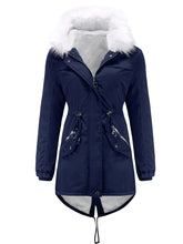 Load image into Gallery viewer, Women&#39;s Coat Daily Going Out Fall Winter Casual Waisted Solid Color Cotton Oversized Hoodie Coat