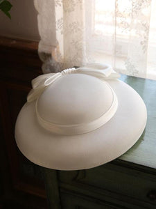 Big Bow Satin Vintage Audrey Hepburn Same Style 1950S Hat 