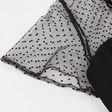 Load image into Gallery viewer, With Pocket Semi-Sheer A Line Black 50S Dress