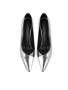 7CM High Heel  Pointed Toe Leather Shoes