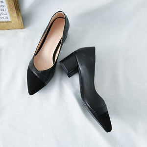Women's Heel Chunky Heel Pointed Toe TU Leather