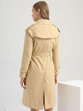 Load image into Gallery viewer, Women&#39;s Trench Coat Going out Fall Winter Turndown Collar Button Waisted Solid Color Long Coat