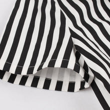 Load image into Gallery viewer, With Pocket Bow Stripe Black 50S Dress