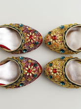 Load image into Gallery viewer, Luxurious Rhinestone Embroidery Floral Block Heel Ankle Strap Vintage Shoes