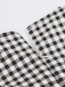 
Queen Collar Plaid 1950s Vintage Dress 