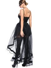 Load image into Gallery viewer, Halloween Costume Gothic Black Vintage Corset  High Low Skirt For Women