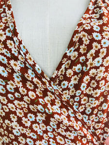 Women's Boho Dress Floral Printed Sexy V Neck Summer Maxi Dresses Sleeveless 