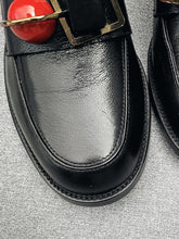 Load image into Gallery viewer, Women&#39;s Loafers Round Toe Leather Vintage Shoes