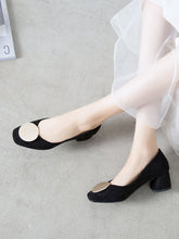 Load image into Gallery viewer, Stiletto Heel Pointed Toe Suede Vintage Shoes