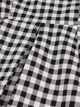 Load image into Gallery viewer, Plaid Collar Consice Short Sleeve Vintage Dress