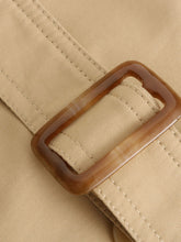 Load image into Gallery viewer, Women&#39;s Trench Coat Going out Fall Winter Turndown Collar Button Waisted Solid Color Long Coat