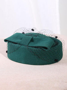 100%Wool 1950S Pillbox Hat Mrs Masiel Same Style Hat