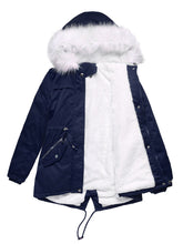 Load image into Gallery viewer, Women&#39;s Coat Daily Going Out Fall Winter Casual Waisted Solid Color Cotton Oversized Hoodie Coat