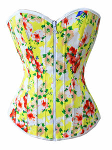 Retro Flower Strapless Corset