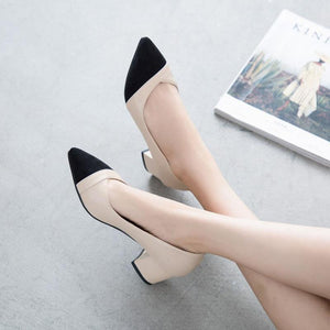 Women's Heel Chunky Heel Pointed Toe TU Leather