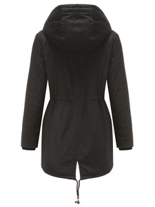 Women's Parka Coat Street Daily Winter Plush Long Coat Solid Color Oversized Fur Warm Coat