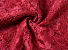 Load image into Gallery viewer, A Line Solid Color Lace Cap Sleeve Vintage Dress