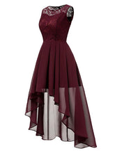 Load image into Gallery viewer, Chiffon Off Shoulder Wedding High Low Hem Prom Dress