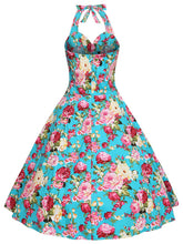 Load image into Gallery viewer, Sweet Floral Cotton 50s Flapper Dress