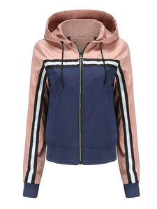Women's Jacket Street Daily Fall Winter Casual Two tone Stand Collar Jacket