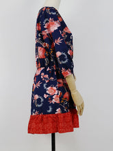 Load image into Gallery viewer, Women&#39;s Boho Dress Floral Printed V Neck Beach Dress Half Sleeve
