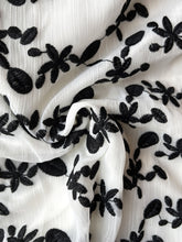 Load image into Gallery viewer, Jolly Vintage Women&#39;s Lace Embroidered Black Floral Half Sleeves Boho Maxi Dress