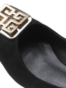 Chunky Heel  Square Toe Suede Vintage Shoes