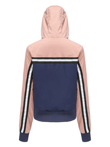 Women's Jacket Street Daily Fall Winter Casual Two tone Stand Collar Jacket