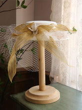 Load image into Gallery viewer, Flower Embroidery Bow Rhinestone Tulle Decoration 1950S Hat 