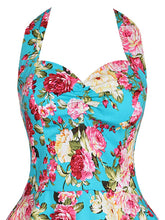 Load image into Gallery viewer, Sweet Floral Cotton 50s Flapper Dress