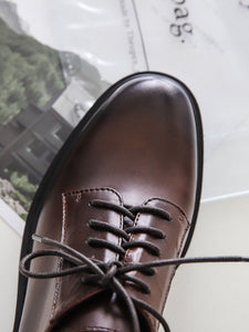 Women's Oxfords Round Toe Sheepskin Vintage Shoes