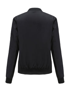 Women's Jacket Street Daily Fall Winter Casual Solid Color Stand Collar Jacket