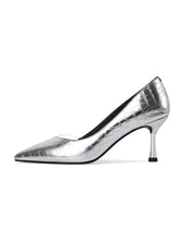 Load image into Gallery viewer, 7CM High Heel  Pointed Toe Leather Shoes