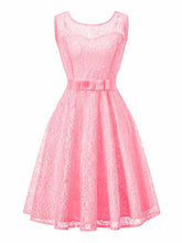 Load image into Gallery viewer, Semisheer Lace A Line Vintage Dress