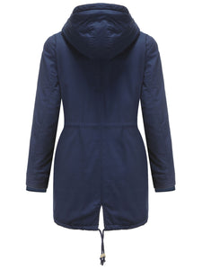 Women's Parka Coat Street Daily Winter Plush Long Coat Solid Color Oversized Fur Warm Coat
