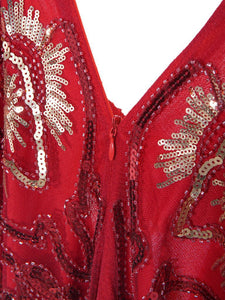 4 Color 1920S Sequined Fringe Flapper Dress