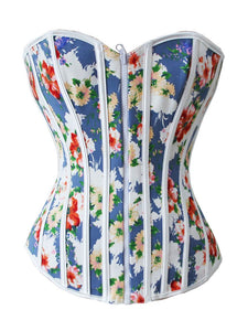 Retro Flower Strapless Corset